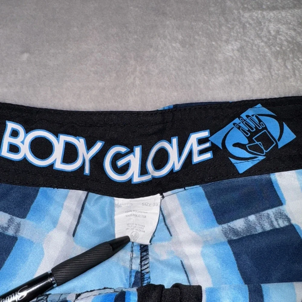 Body Glove Swim Navy Blue Board/Swim Shorts Men's Large 38‎ Geometric